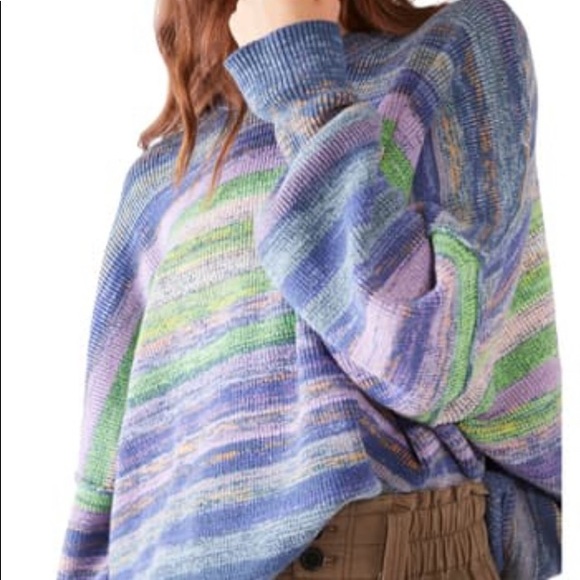 Free People Easy Street Space Dye Sweater Brand New Oversized M - Picture 1 of 6
